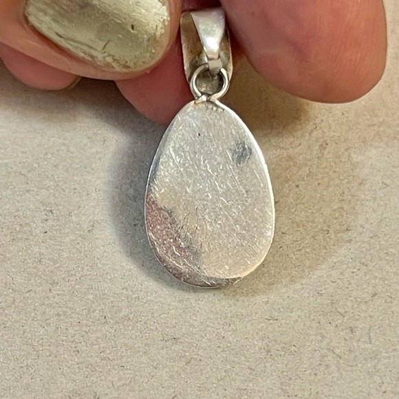 VTG Southwest sterling silver Larimar pendant not marked - Picture 5 of 6